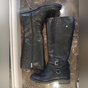 Enzo Angiolini Black Over-the-Knee Leather Boots